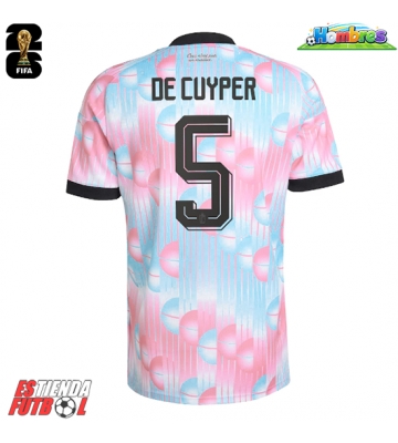 Bélgica Maxim De Cuyper #5 Segunda Equipación Mundial 2026 Manga Corta Bélgica Maxim De Cuyper #5 Segunda Equipación Mundial 2026 Manga Corta